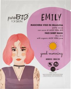 Emily Maschera Viso in cellulosa per pelle secca - PuroBio